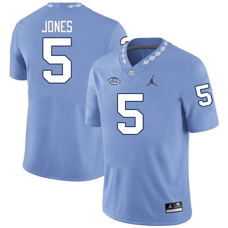 #5 J.J. Jones North Carolina Tar Heels Jerseys,Apparels,Uniforms Stitched-Carolina Blue